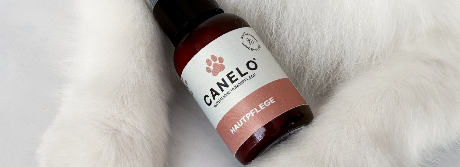 CANELO Hautpflege und weißer Hund