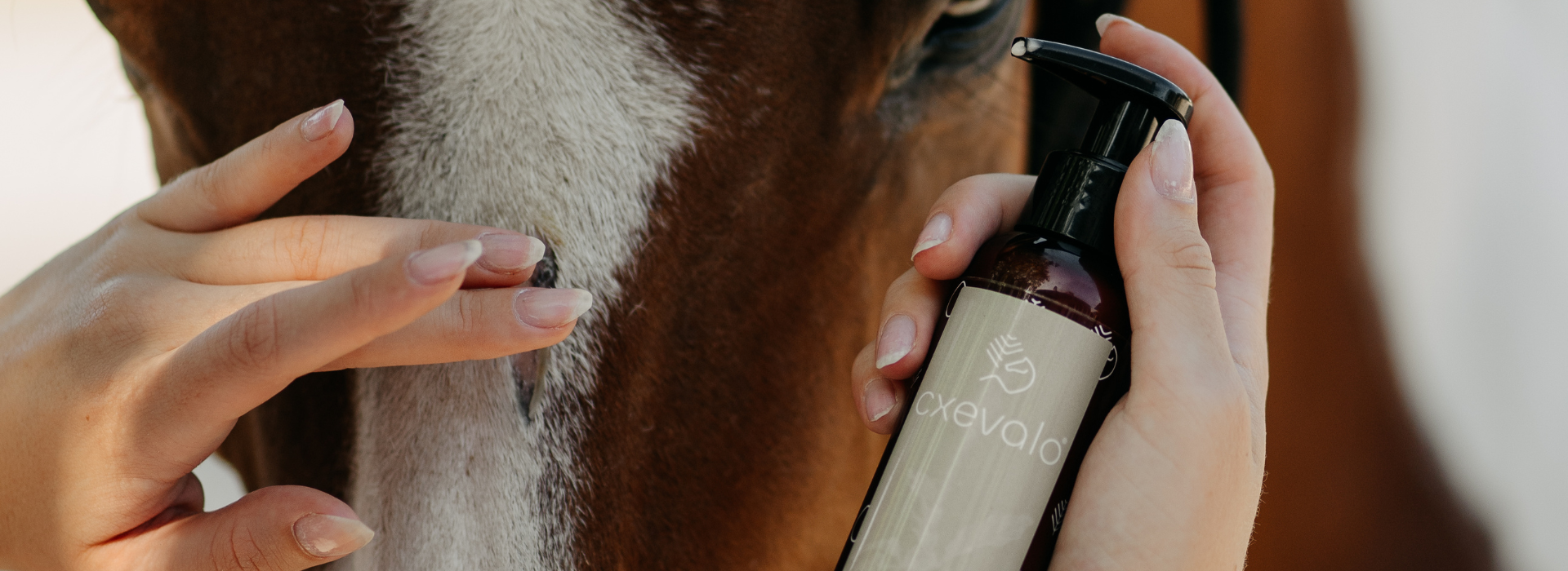 CXEVALO Hautpflege wird auf eine Schramme aufgetragen