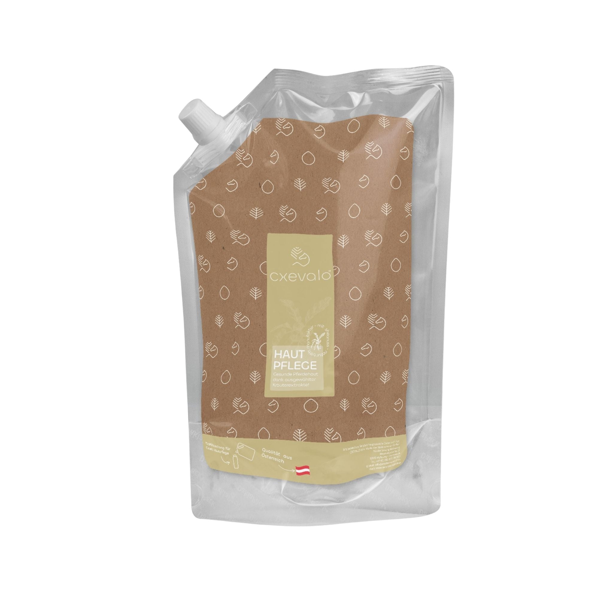 CXEVALO Hautpflege Nachfüllpackung 1L zur nachhaltigen Pflege gereizter und empfindlicher Pferdehaut